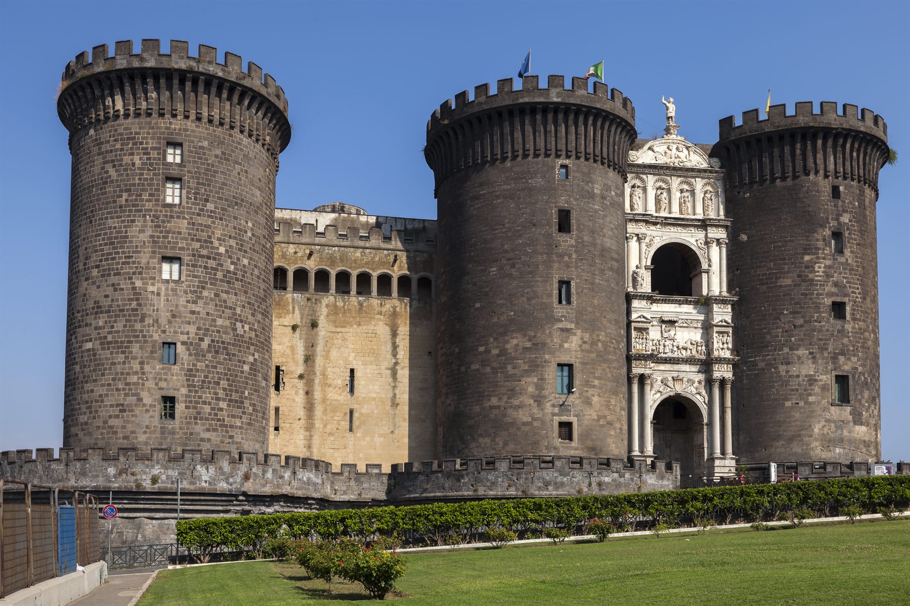 Castel Nuovo, the medieval castle in Naples, Italy