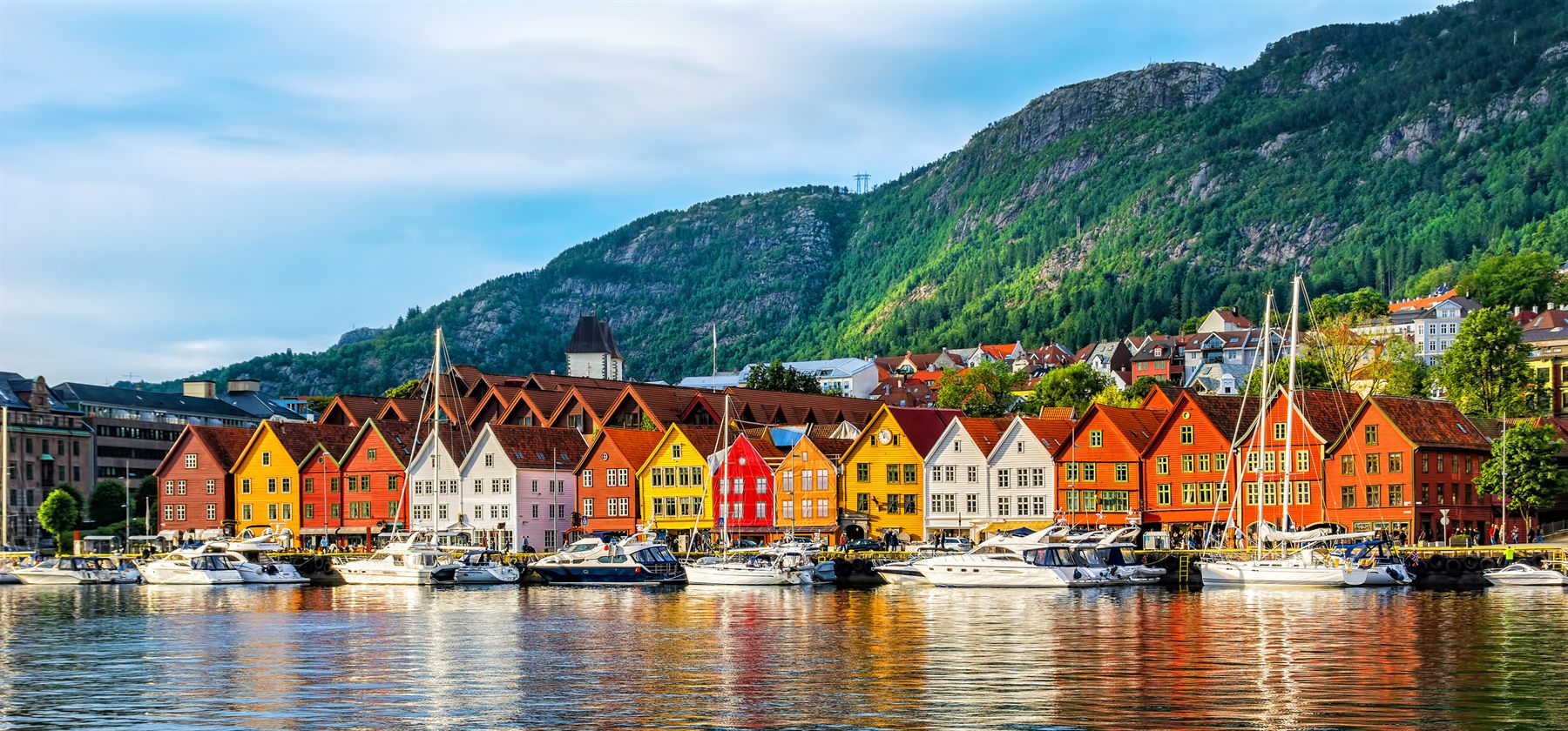 The historic Bryggen wharf in Bergen, Norway