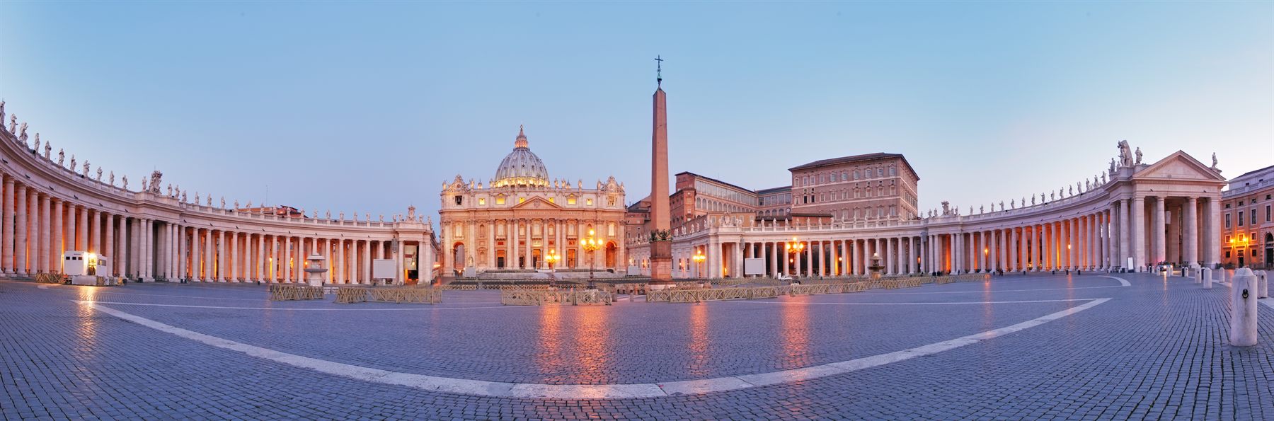 Panoramic view of Vatican City and Rome, Italy