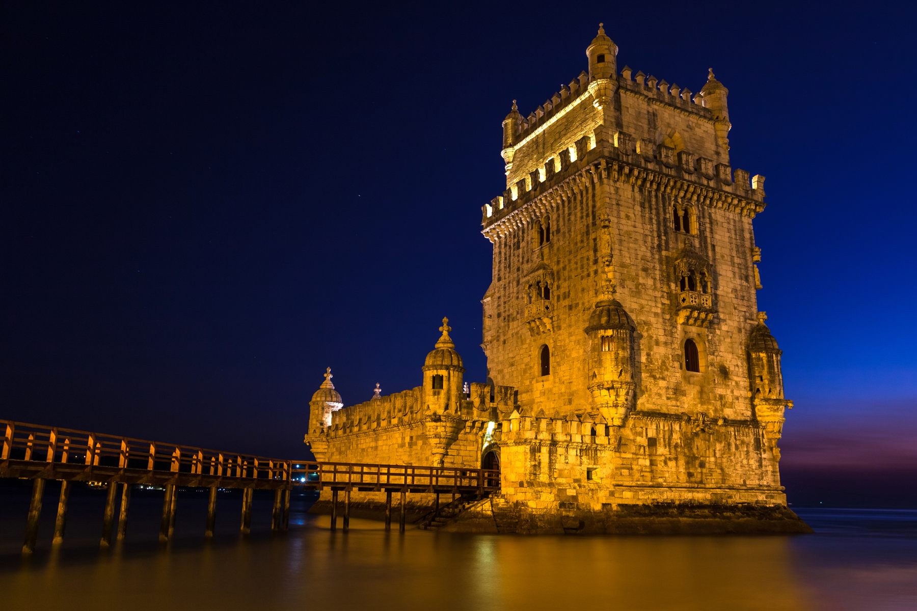 The Belém Tower on the Tagus in Lisbon, Portugal, an Atlantic-Europe cruise port